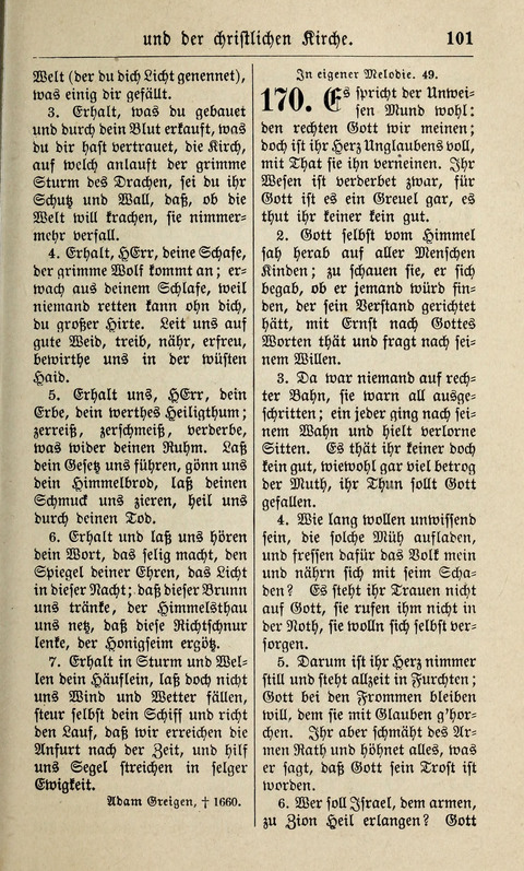 Kirchen-Gesangbuch: für Evangelisch-Lutherische Gemeinden ungeänderter Aubsburgischer Confession page 101