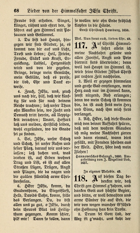 Kirchen-Gesangbuch: für Evangelisch-Lutherische Gemeinden ungeänderter Aubsburgischer Confession page 68