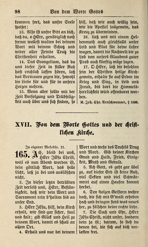Kirchen-Gesangbuch: für Evangelisch-Lutherische Gemeinden ungeänderter Aubsburgischer Confession page 98