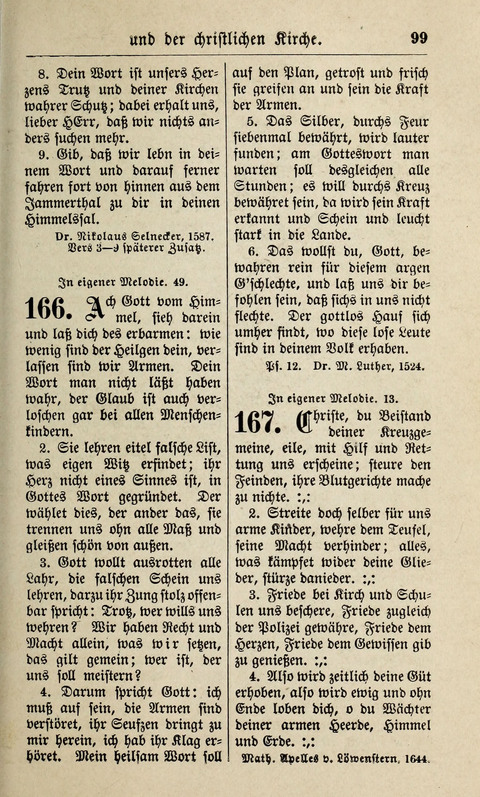 Kirchen-Gesangbuch: für Evangelisch-Lutherische Gemeinden ungeänderter Aubsburgischer Confession page 99