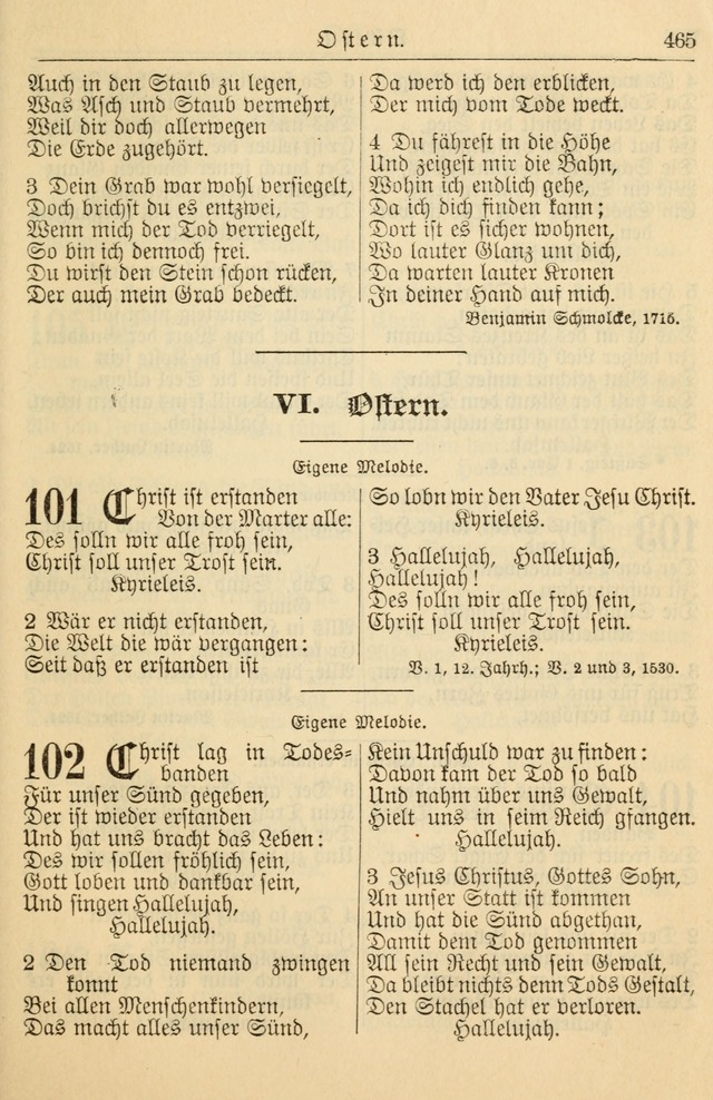 Kirchenbuch für Evangelisch-Lutherische Gemeinden page 465