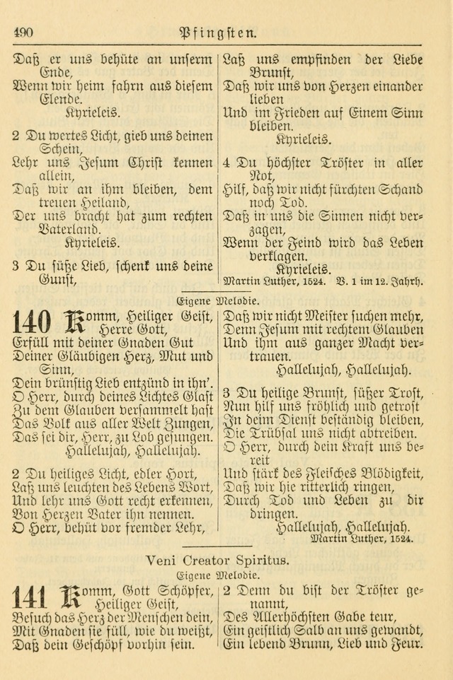 Kirchenbuch für Evangelisch-Lutherische Gemeinden page 490