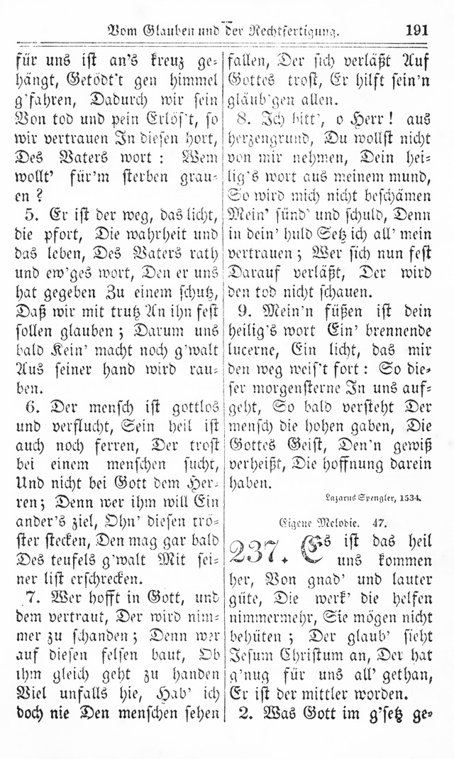 Kirchen-Gesangbuch: für Evangelisch-Lutherische Gemeinden page 191