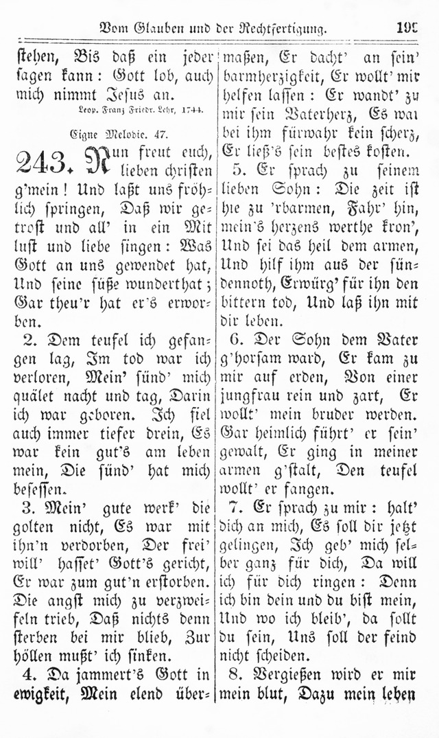 Kirchen-Gesangbuch: für Evangelisch-Lutherische Gemeinden page 199