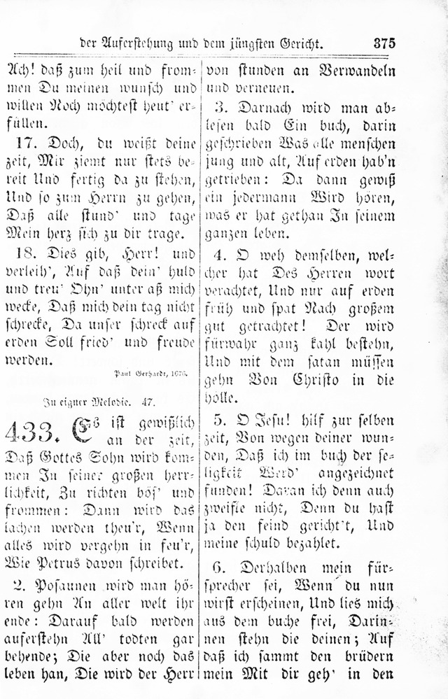 Kirchen-Gesangbuch: für Evangelisch-Lutherische Gemeinden page 375