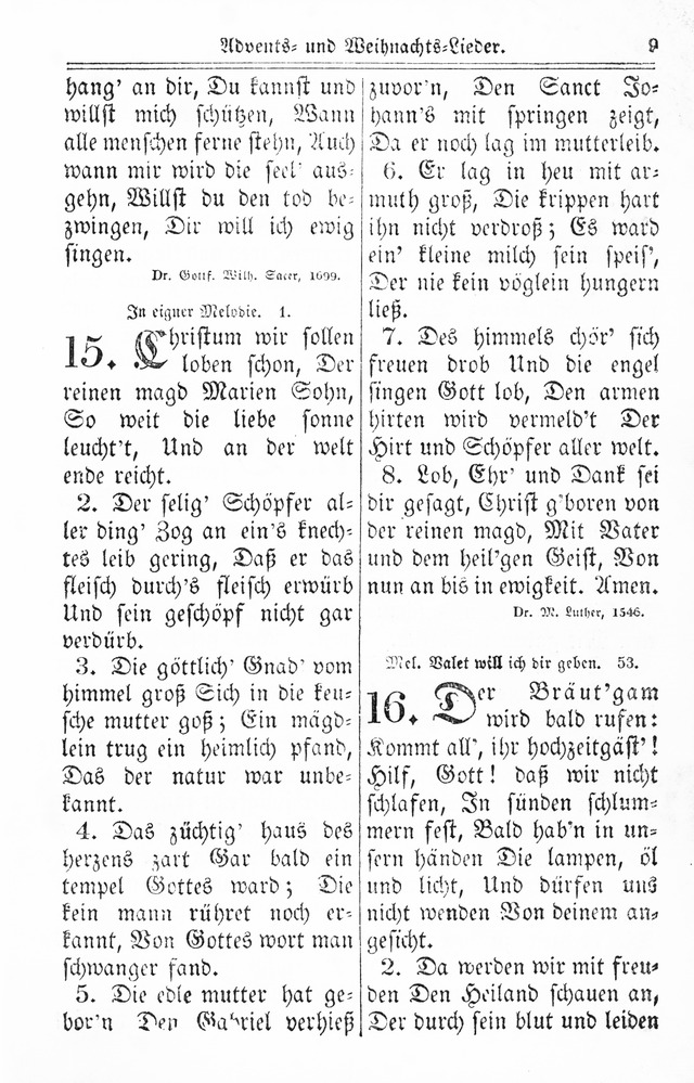 Kirchen-Gesangbuch: für Evangelisch-Lutherische Gemeinden page 9