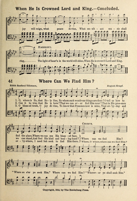 Kingdom Songs: for use in the Sunday School, the young people