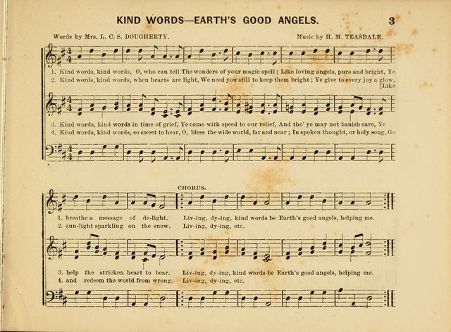 Kind Words: a new collection of hymns and tunes for sunday schools and the social circle page 3