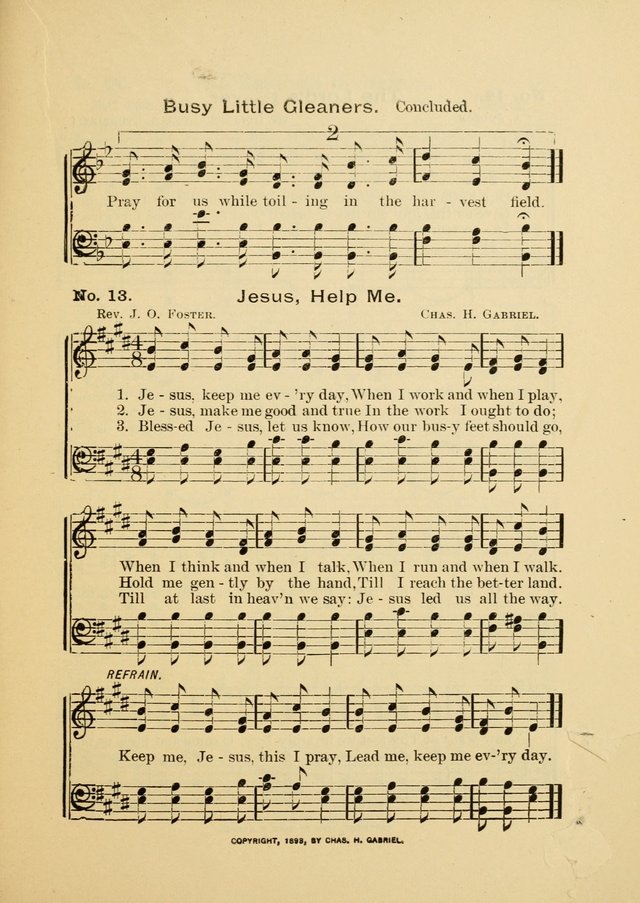 Little Branches: a collection of songs prepared especially for the primary and infant departments of the sunday school page 13