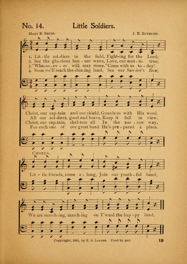 Little Branches No. 3: a collection of songs prepared especially for the primary and infant departments of the sunday school page 19