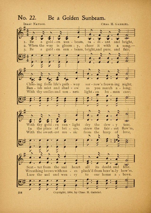 Little Branches No. 3: a collection of songs prepared especially for the primary and infant departments of the sunday school page 28