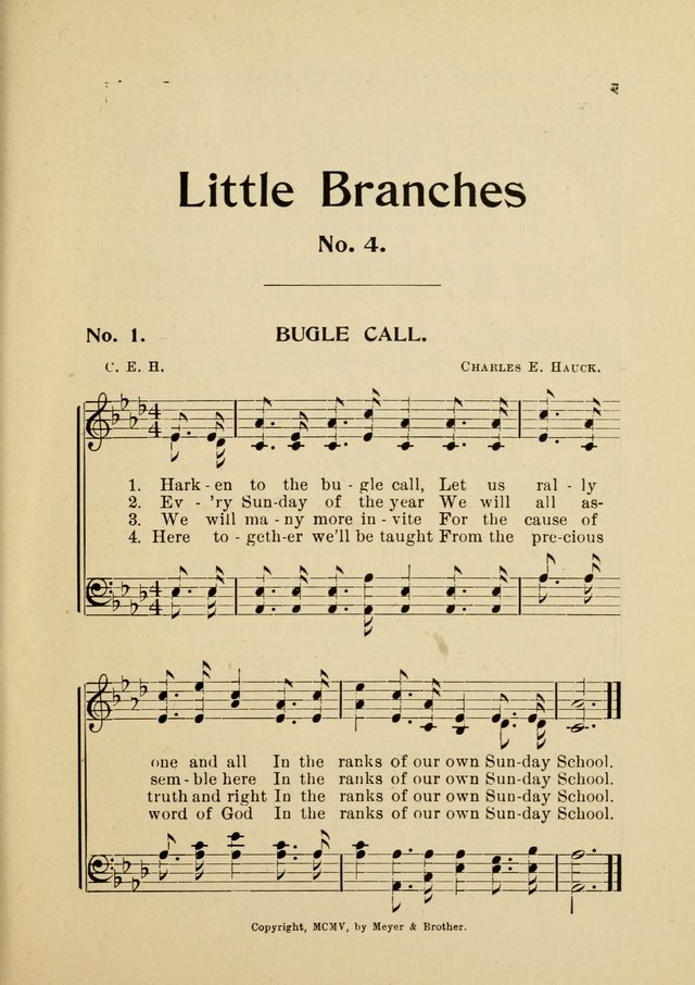 Little Branches No. 4: a collection of songs prepared especially for the primary and infant departments of the Sunday school page 1