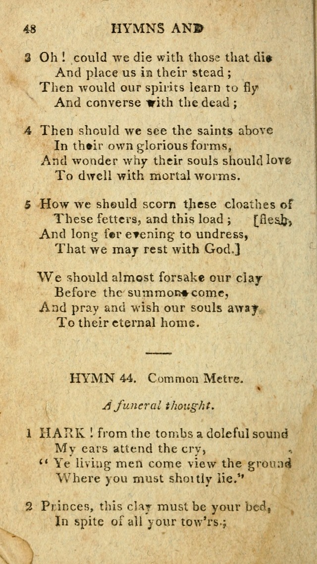 The Lexington Collection: being a selection of hymns, and spiritual songs, from the best authors (3rd. ed., corr.) page 48