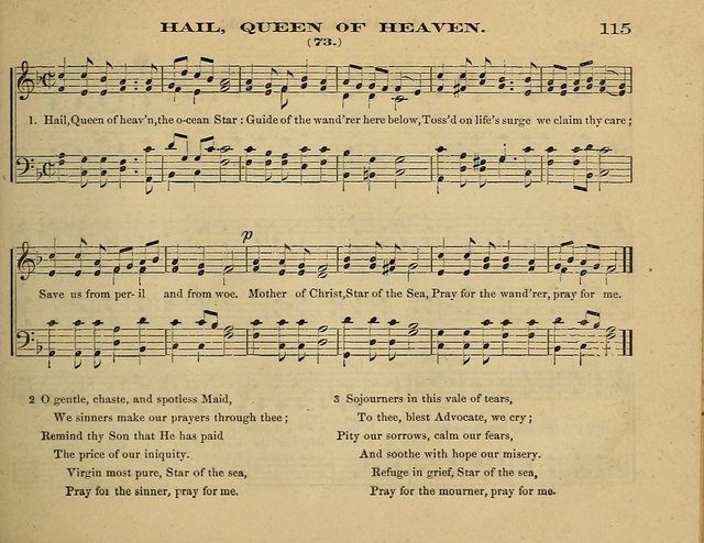 Laudis Corona: the new Sunday school hymn book, containing a collection of Catholic hymns, arranged for the principal seasons and festivals of the year page 115