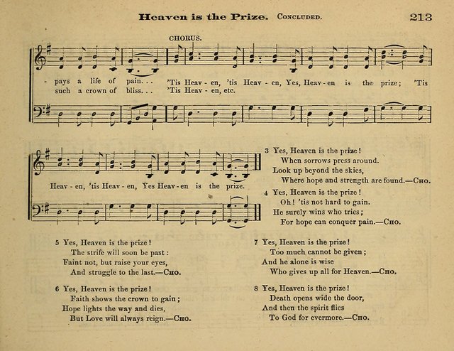 Laudis Corona: the new Sunday school hymn book, containing a collection of Catholic hymns, arranged for the principal seasons and festivals of the year page 213