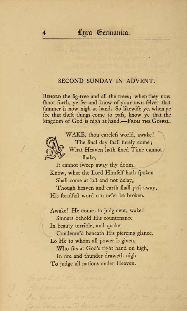 Lyra Germanica: hymns for the Sundays and chief festivals of the Christian year page 4