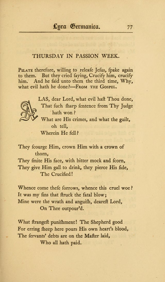 Lyra Germanica: hymns for the Sundays and chief festivals of the Christian year page 77