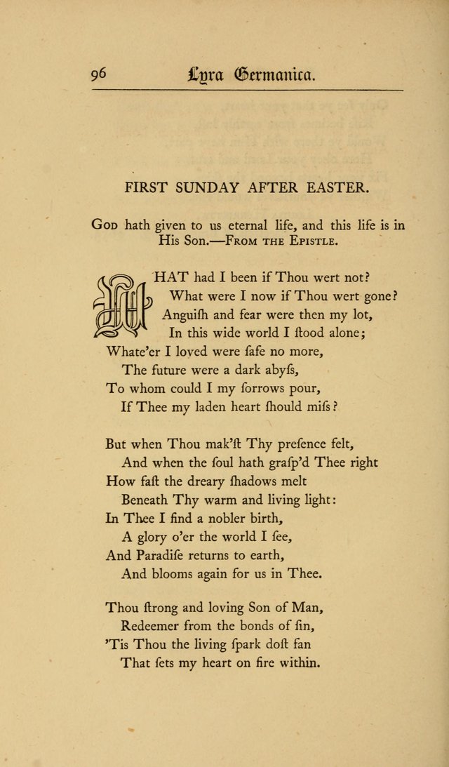 Lyra Germanica: hymns for the Sundays and chief festivals of the Christian year page 96