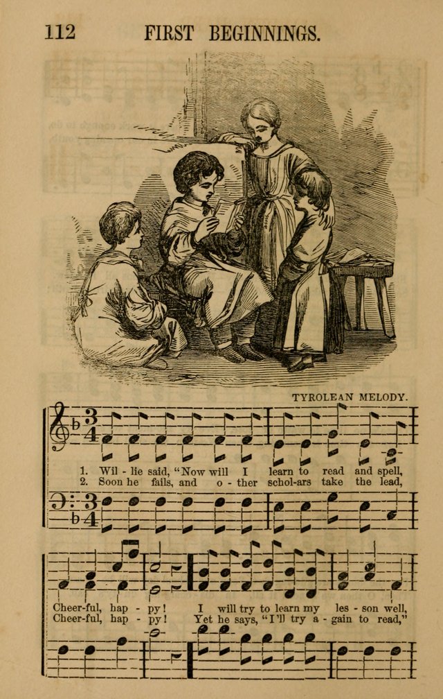 Linden Harp: a rare collection of popular melodies adapted to sacred and moral songs, original and selected. Illustrated. Also a manual of... page 112