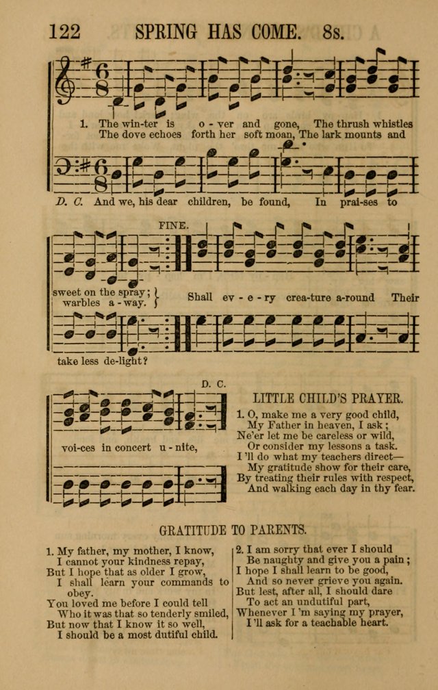 Linden Harp: a rare collection of popular melodies adapted to sacred and moral songs, original and selected. Illustrated. Also a manual of... page 122