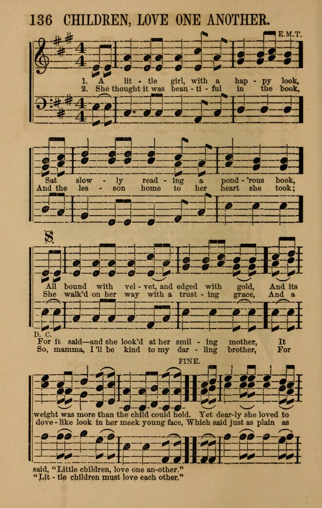 Linden Harp: a rare collection of popular melodies adapted to sacred and moral songs, original and selected. Illustrated. Also a manual of... page 136