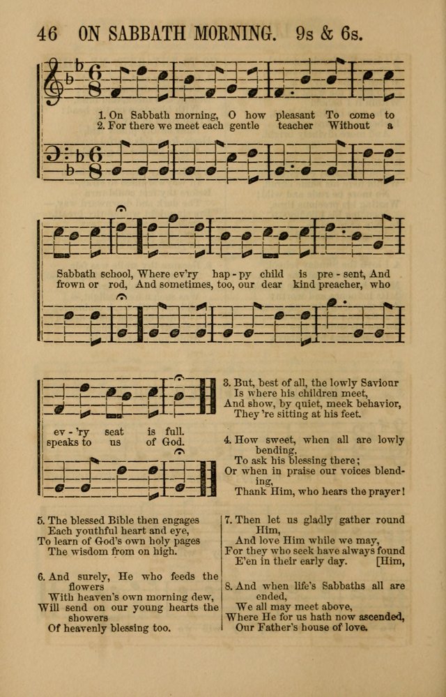 Linden Harp: a rare collection of popular melodies adapted to sacred and moral songs, original and selected. Illustrated. Also a manual of... page 46