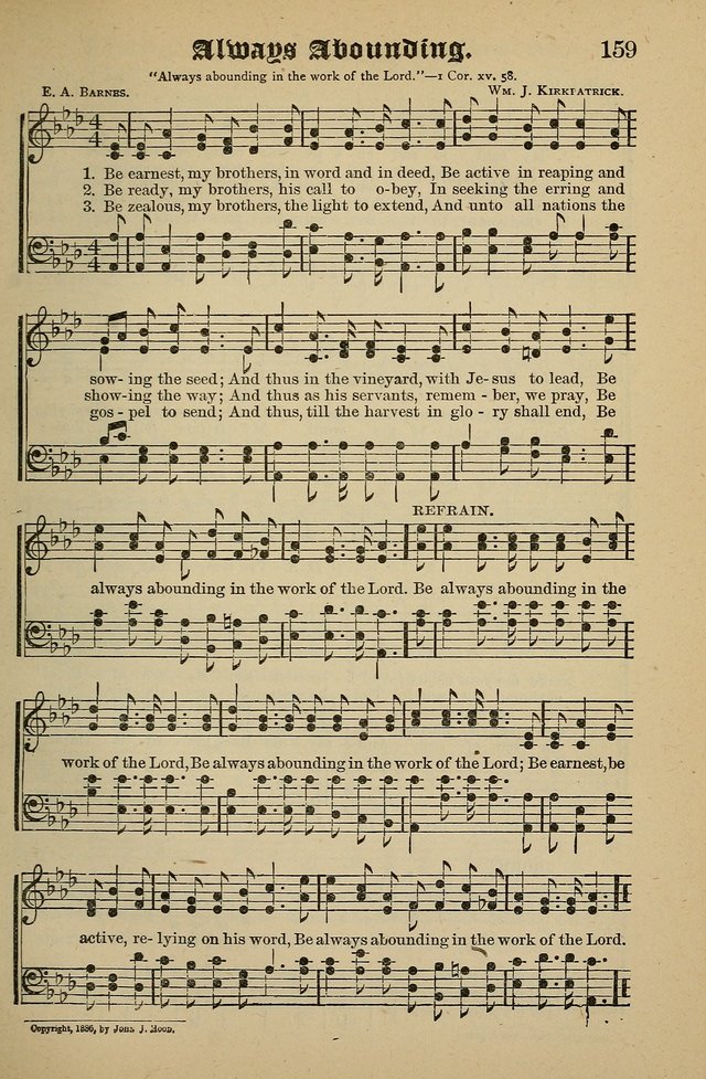 Living Hymns: for use in the Sabbath School, Christian Endeavor Meetings, the church & home page 159