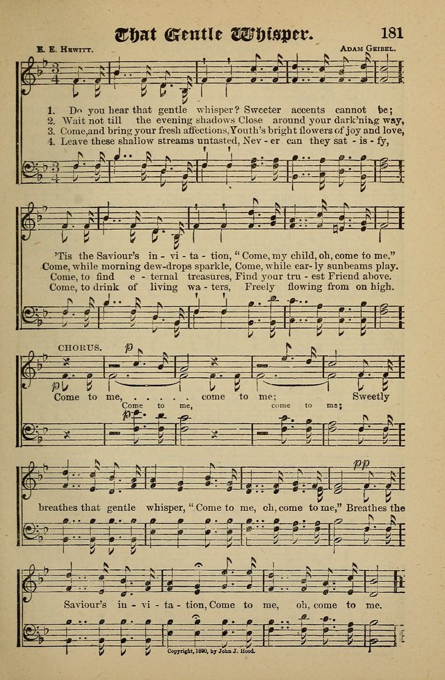 Living Hymns: for use in the Sabbath School, Christian Endeavor Meetings, the church & home page 181