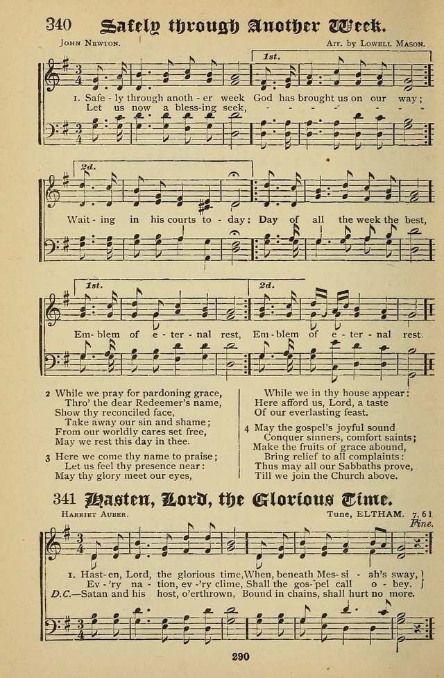Living Hymns: for use in the Sabbath School, Christian Endeavor Meetings, the church & home page 290