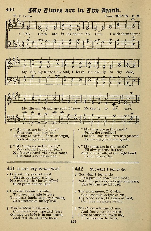 Living Hymns: for use in the Sabbath School, Christian Endeavor Meetings, the church & home page 326