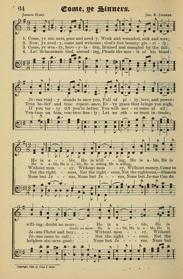 Living Hymns: for use in the Sabbath School, Christian Endeavor Meetings, the church & home page 64