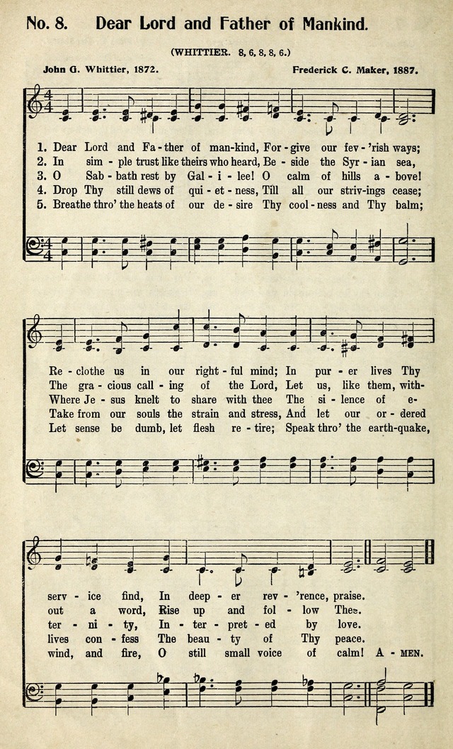 Living Hymns: the small hymnal: a book of worship and praise for the developing life page 12