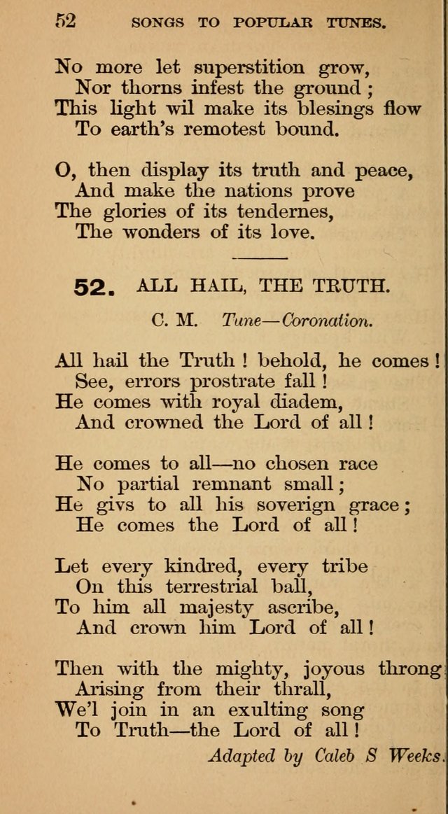 The Liberal Hymn Book: a collection of liberal songs adapted to popular tunes. For use in liberal leagues and other meetings, and in liberal homes page 54