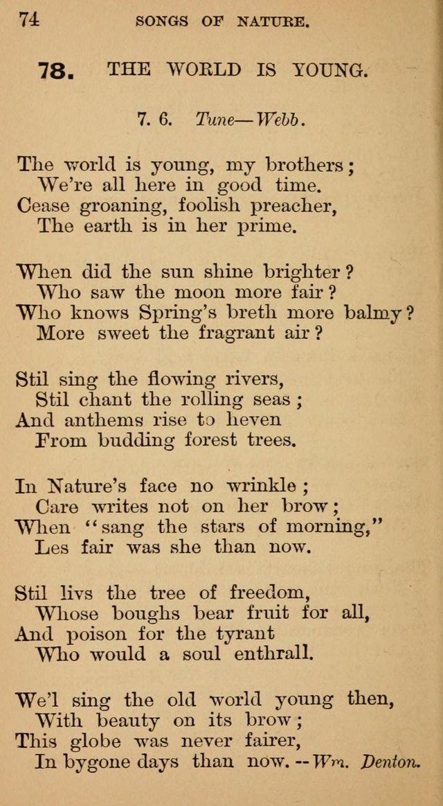 The Liberal Hymn Book: a collection of liberal songs adapted to popular tunes. For use in liberal leagues and other meetings, and in liberal homes page 78