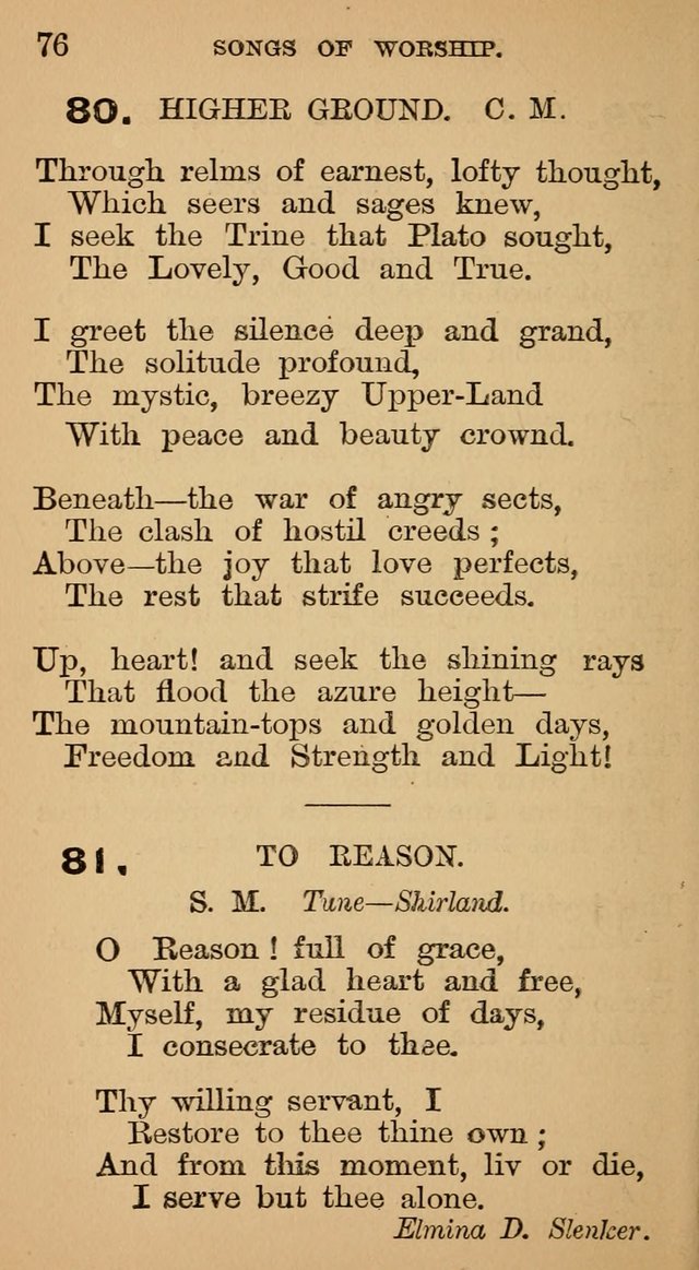 The Liberal Hymn Book: a collection of liberal songs adapted to popular tunes. For use in liberal leagues and other meetings, and in liberal homes page 80