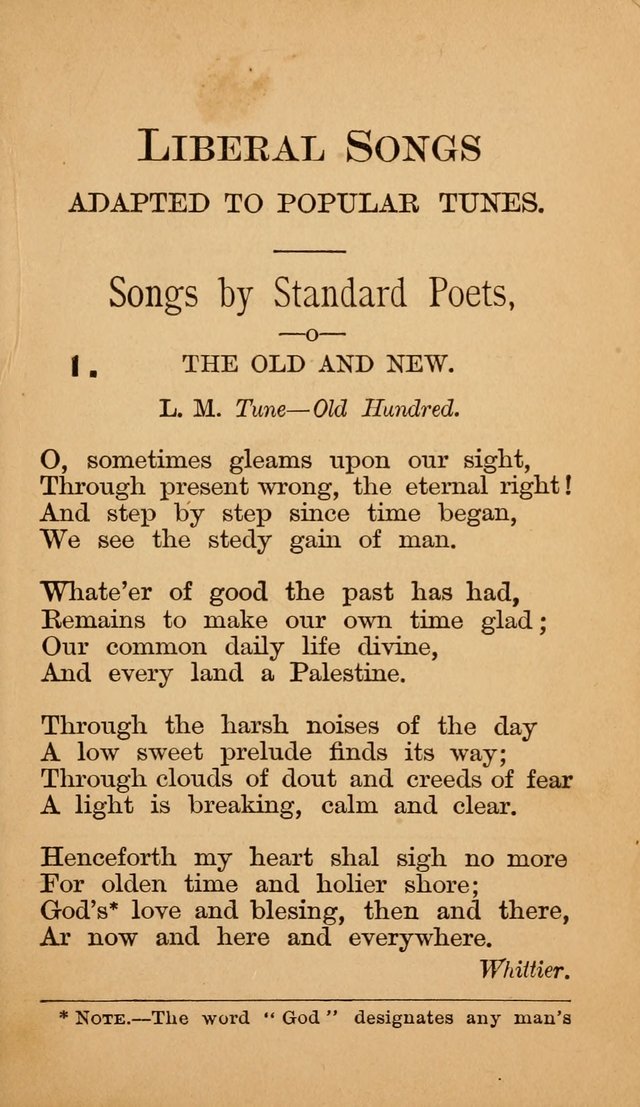 The Liberal Hymn Book: a collection of liberal songs adapted to popular tunes. For use in liberal leagues and other meetings, and in liberal homes page 9
