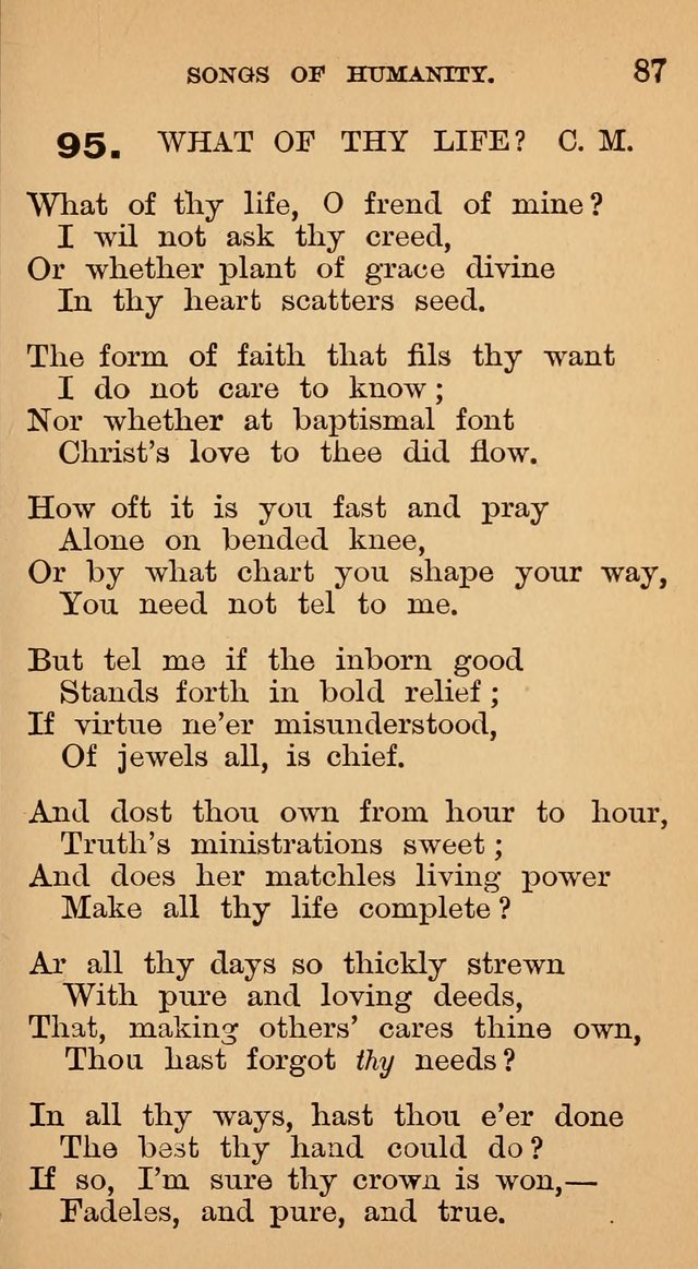 The Liberal Hymn Book: a collection of liberal songs adapted to popular tunes. For use in liberal leagues and other meetings, and in liberal homes page 91