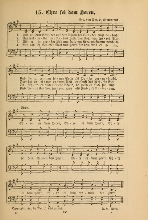 Lobe den Herrn!: eine Liedersammlung für die Sonntagschul- und Jugendwelt page 15