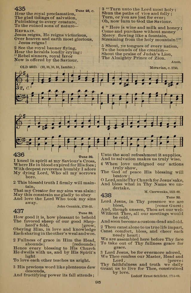 The Liturgy and the Offices of Worship and Hymns of the American Province of the Unitas Fratrum, or the Moravian Church page 279