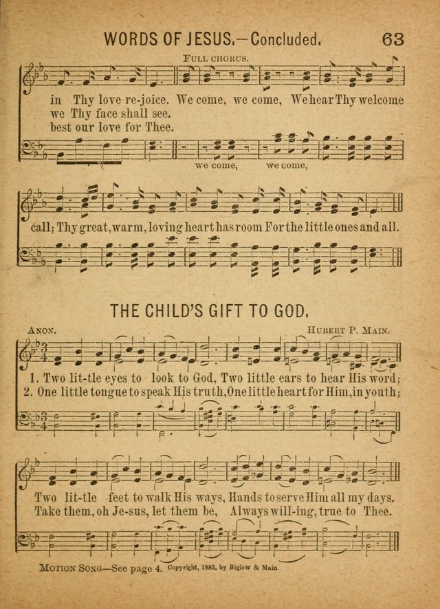 Little Pilgrim Songs: for primary classes and singing in the home: a new collection of sacred and secular songs, (including motion songs) together with a number of services for anniversary occasions page 58