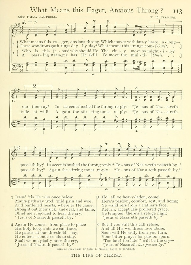 Life-Time Hymns: a collection of old and new hymns of the Christian Church page 121