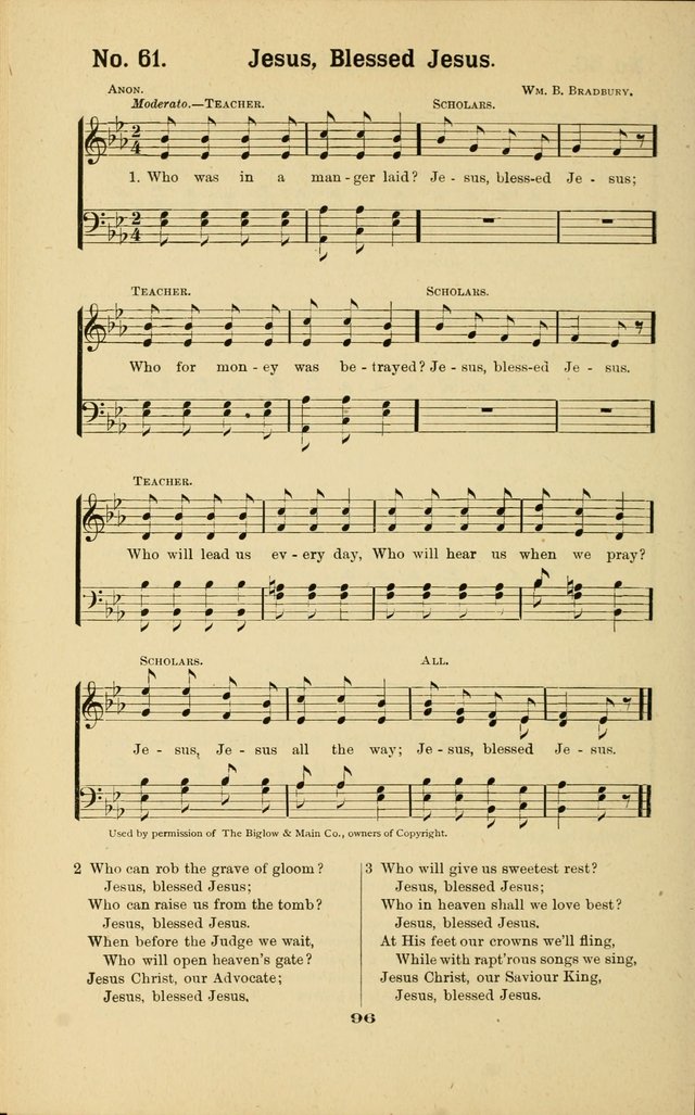 Melodies for Little People: containing also one hundred recitations for Sunday-schools, anniversary occasions, concerts, entertainments, and sociables, with songs adapted... page 96