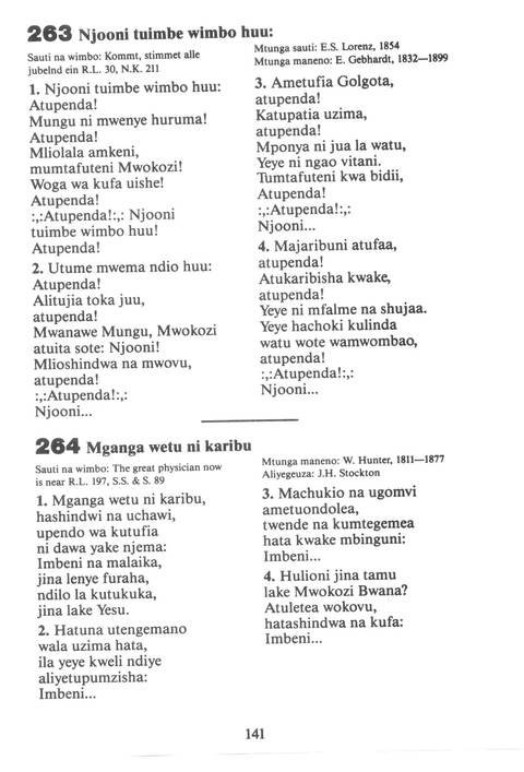 Mwimbieni Bwana: msifuni Mungu, mfalme wa mbingu na nchi! page 131