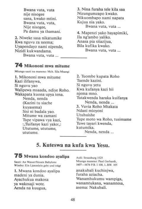 Mwimbieni Bwana: msifuni Mungu, mfalme wa mbingu na nchi! page 38