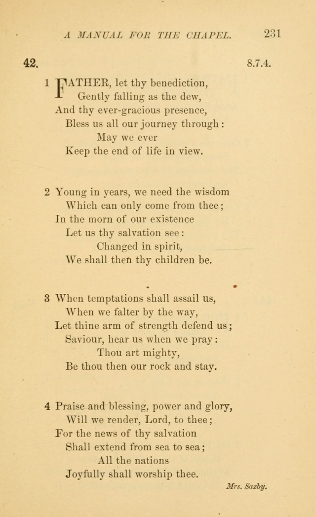 Manual for the chapel of Girard College page 240