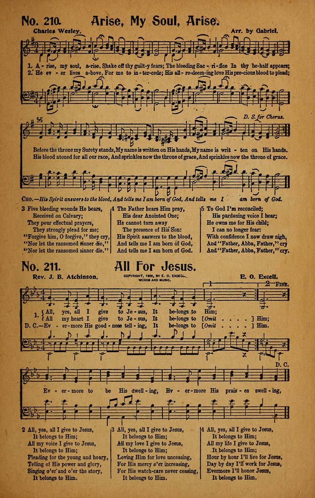 Make Christ King. Combined: a selection of high class gospel hymns for use in general worship and special evangelistic meetings page 212