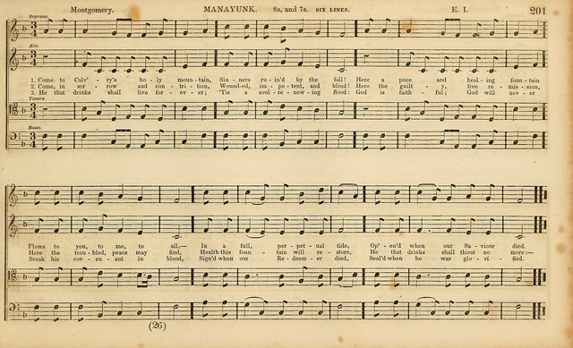 The Mozart Collection of Sacred Music: containing melodies, chorals, anthems and chants, harmonized in four parts; together with the celebrated Christus and Miserere by ZIngarelli page 201