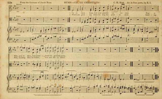 The Mozart Collection of Sacred Music: containing melodies, chorals, anthems and chants, harmonized in four parts; together with the celebrated Christus and Miserere by ZIngarelli page 228