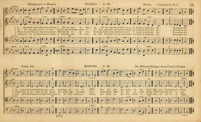 The Mozart Collection of Sacred Music: containing melodies, chorals, anthems and chants, harmonized in four parts; together with the celebrated Christus and Miserere by ZIngarelli page 73
