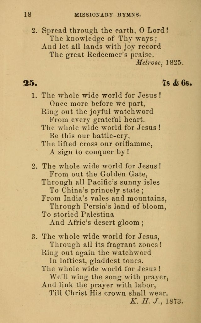 Missionary Hymns page 18